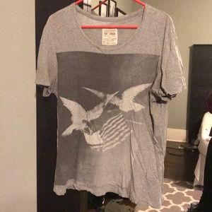 Men’s all saints large gray graphic T-shirt